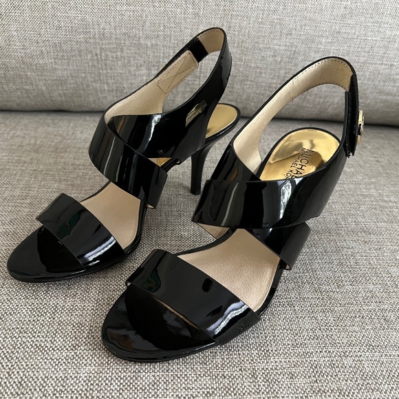 Michael Kors patent leather high-heel sandals, Size 9 - Picture 1 of 5